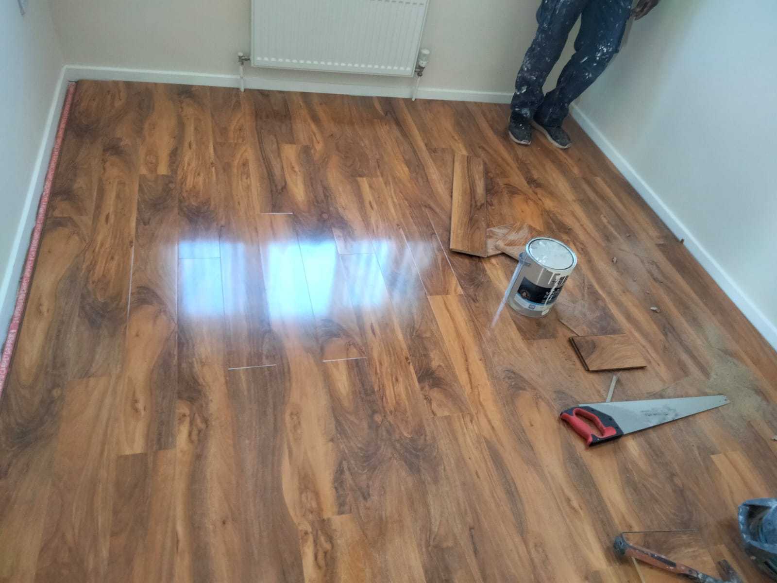 laminate floor renovation project